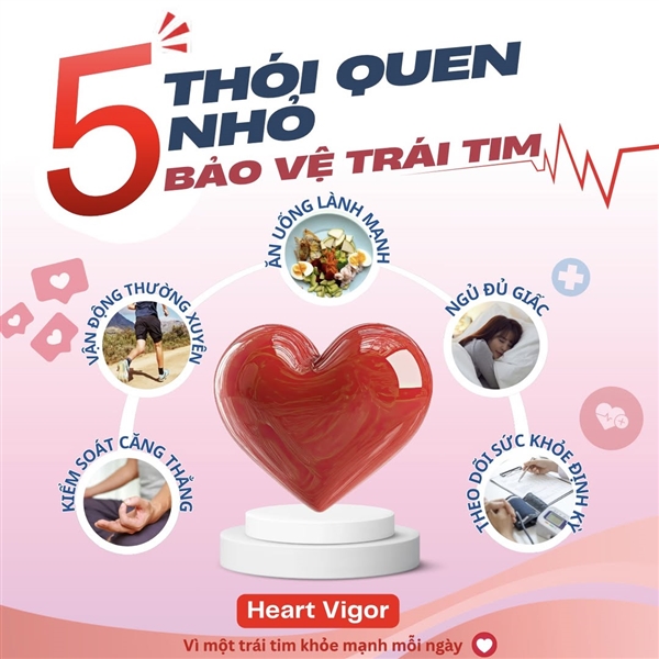 5 THÓI QUEN NHỎ GIÚP BẢO VỆ SỨC KHỎE TIM MẠCH